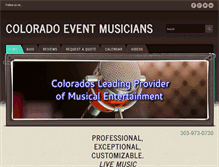 Tablet Screenshot of coloradoeventmusicians.com